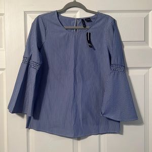 NWT Blue and White Top